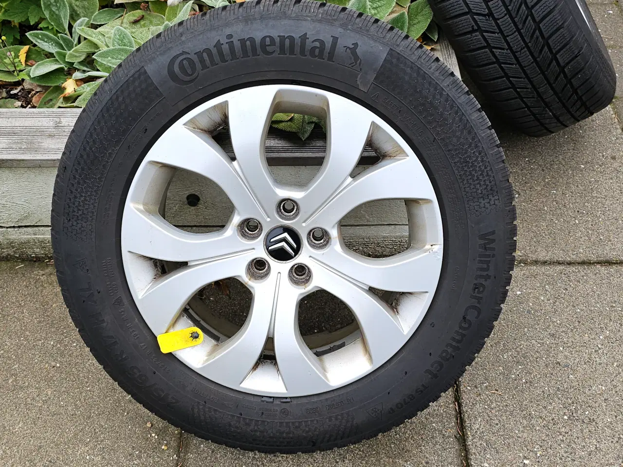 Billede 6 - 17” org. Citroen C5 alufælge + conti vinter dæk