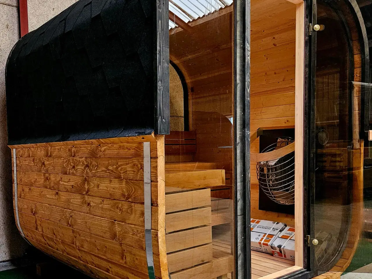 Billede 5 - Ny unik stil CUBE sauna med HUUM 9kw ovn og WIFI