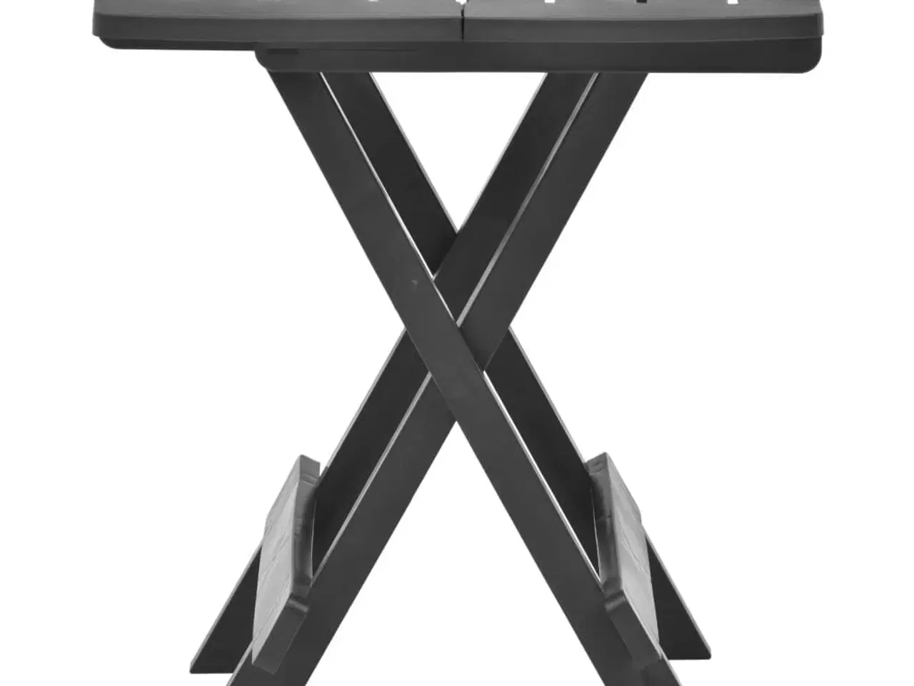 Billede 3 - Foldbart havebord 45x43x50 cm plastik antracitgrå