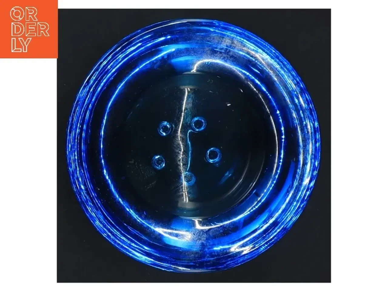 Billede 4 - Lysestage i blåt glas Annaleena Hakatie (str. Ø 9x5 cm)