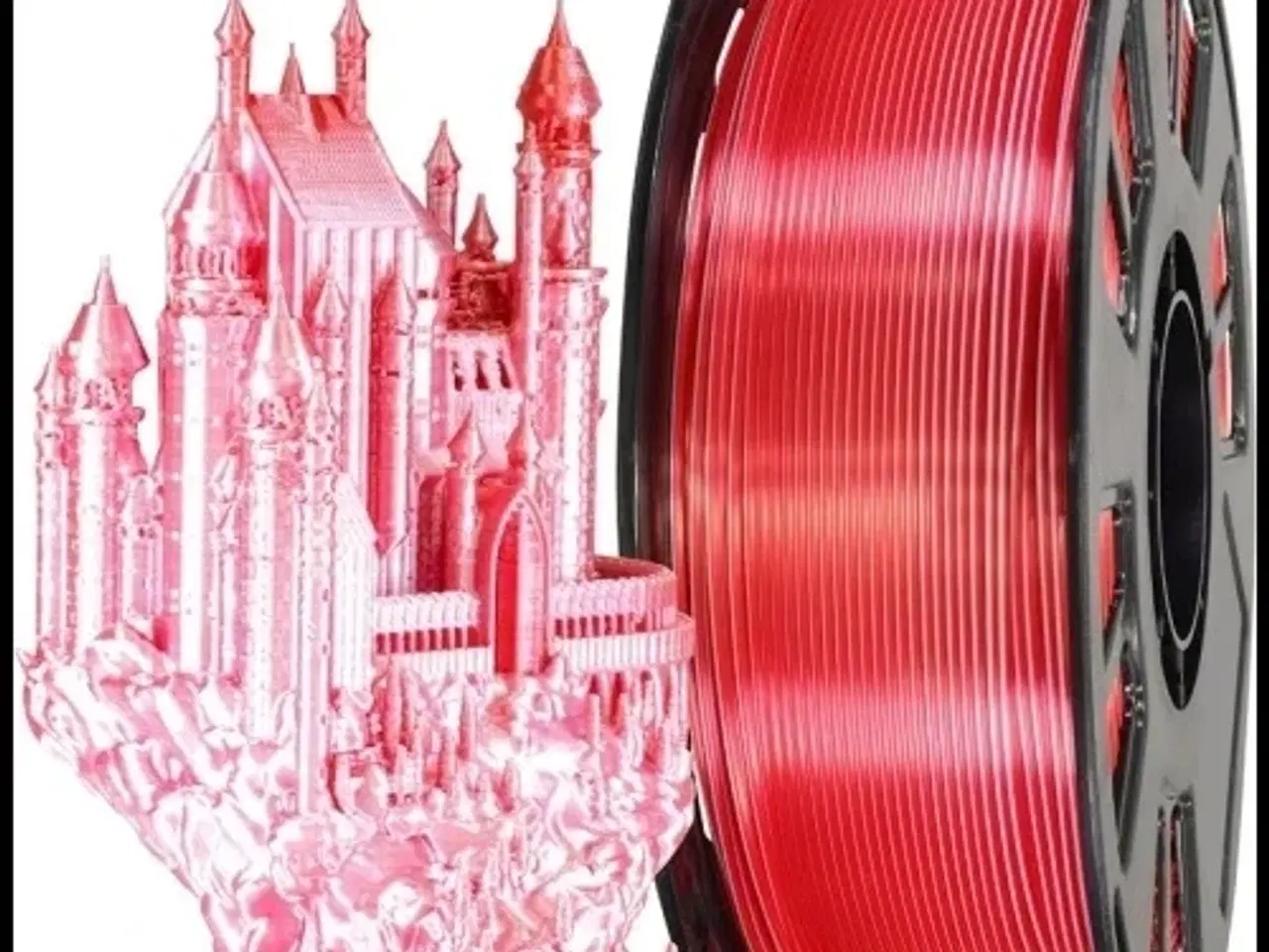 Billede 1 - SKILPRO - Silk PLA Filament - Red - 1kg