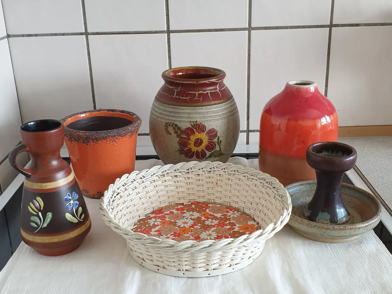 Billede 1 - Vaser lysestage kurv