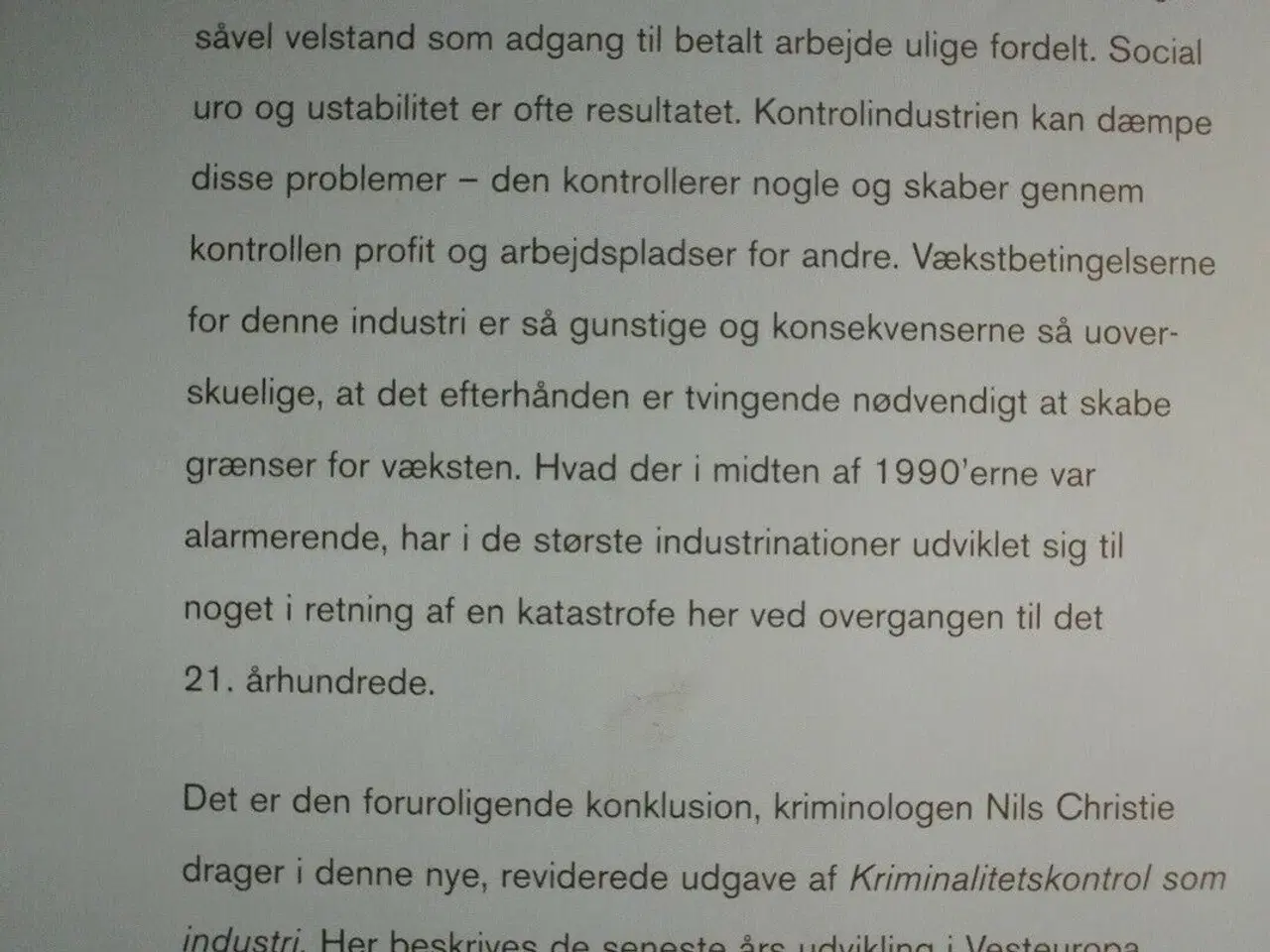 Billede 5 - kriminalitetskontrol som industri - på vej mod gul