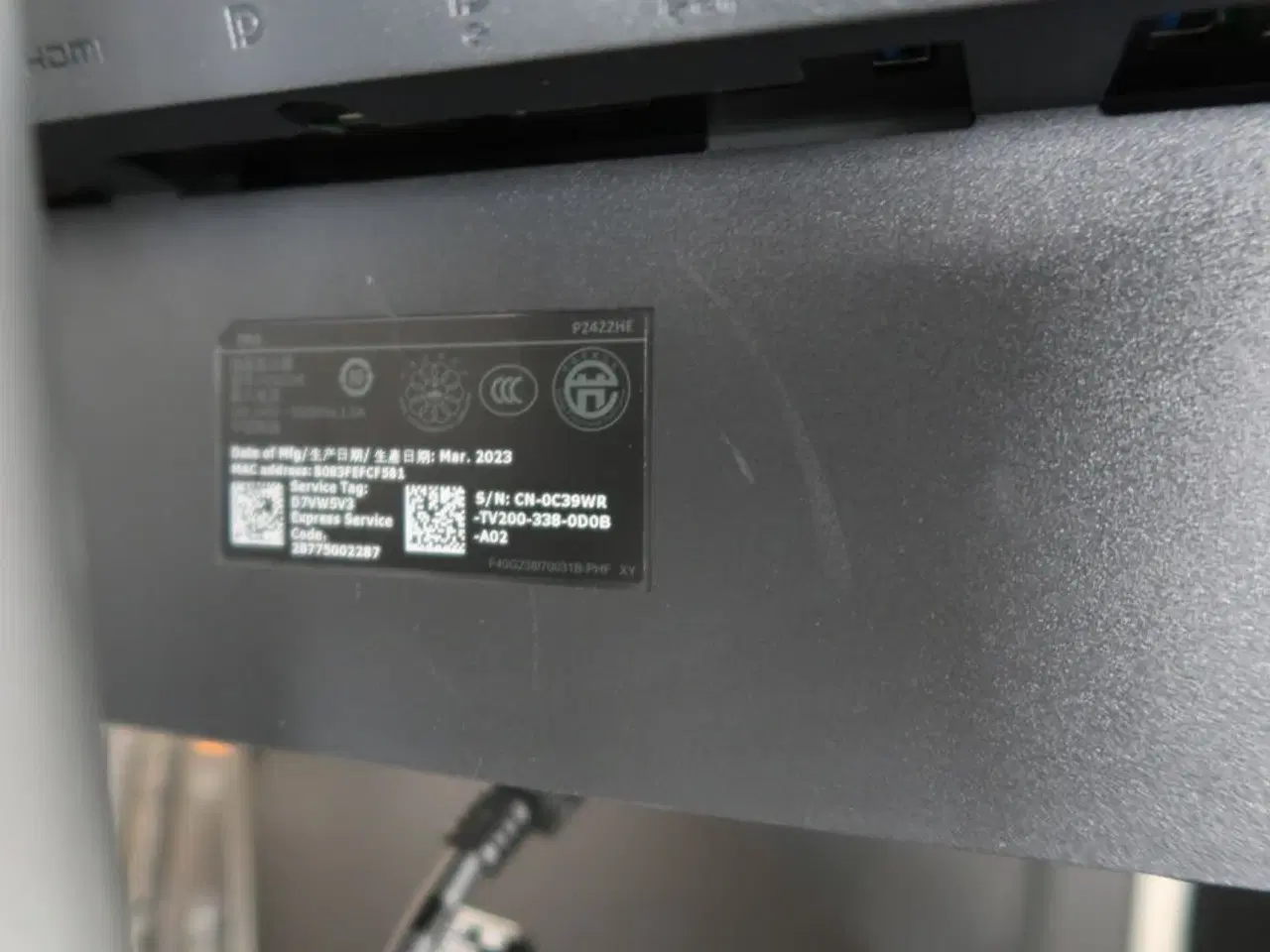 Billede 4 - 2 stk. computerskærme DELL P2422HE, dockingstation LENOVO Thinkpad, tastatur, mus