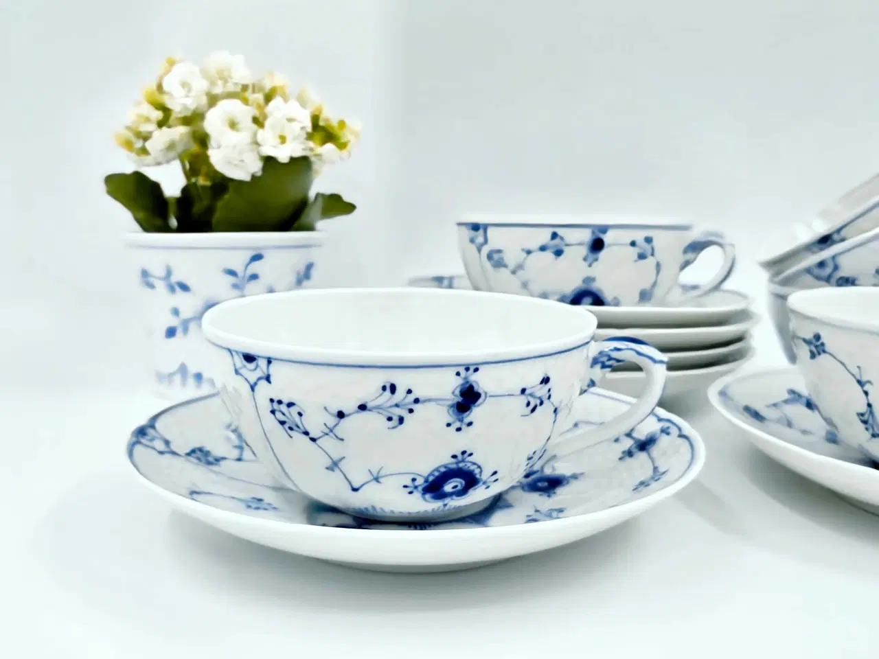 Billede 6 - Blåmalet tekop B&G Musselmalet Porcelæn