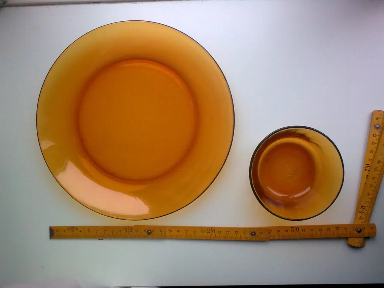 Billede 1 - Orange glas dip & fad mini el tarot kage på