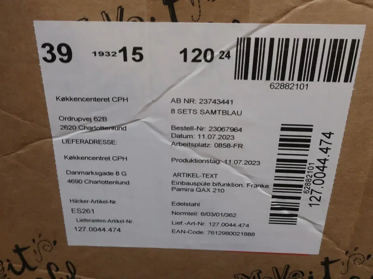 Billede 2 - Vask FRANKE QAX 210 3 1/2" MAV EXC SF