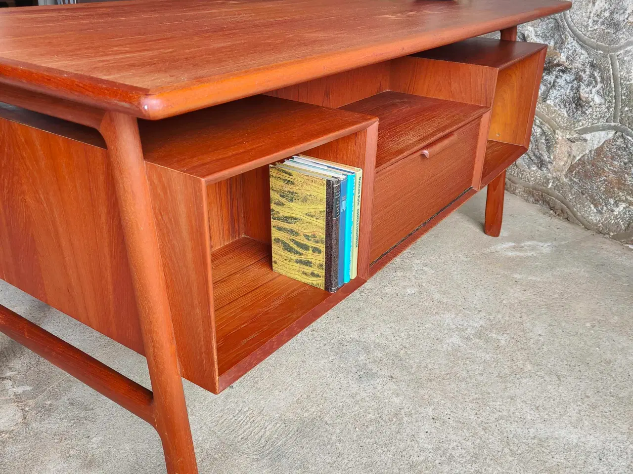 Billede 7 - Omann Jun teak skrivebord – Model 75