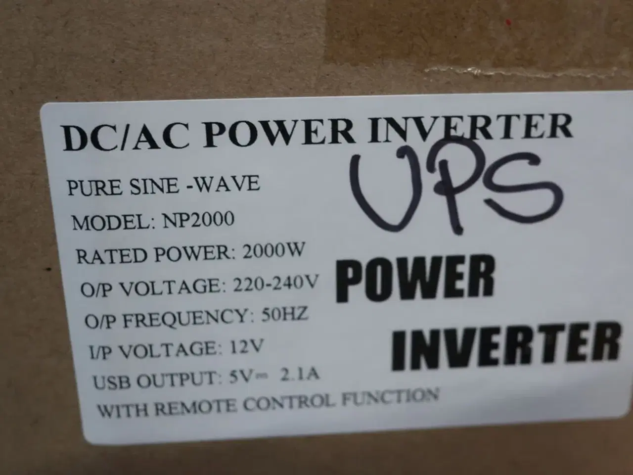 Billede 4 - Inverter GREEN ENERGY Pure Sine Wave 2000W