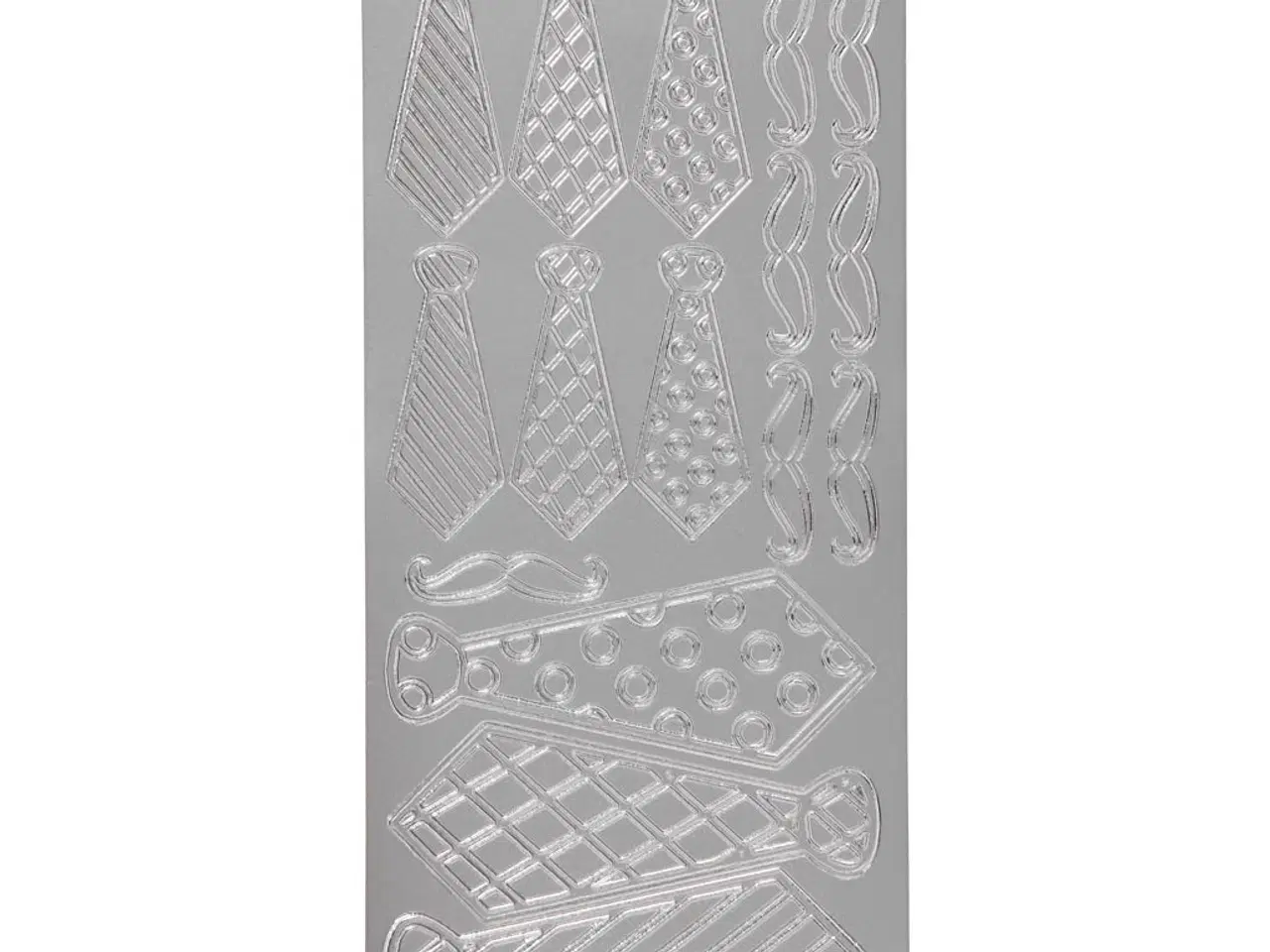 Billede 1 - Sølv Folie Stickers 10x23 cm - Elegant Dekoration