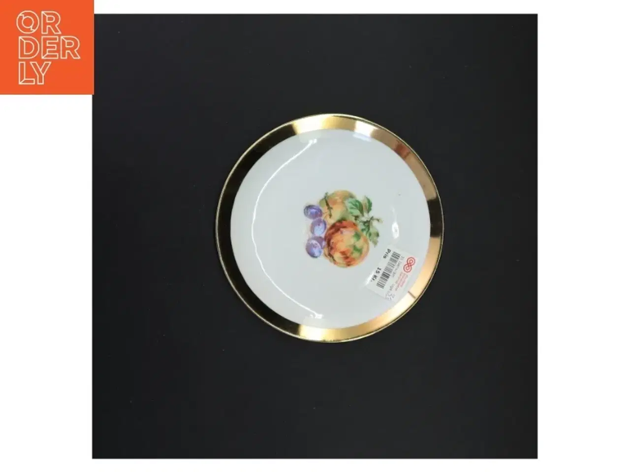 Billede 2 - Dekorativ porcelænstallerken (str. 17 x 17 cm)