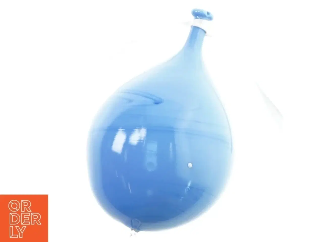 Billede 1 - Dekorations kugle i glas, Ballon med snor (str. 14 x 7 cm)