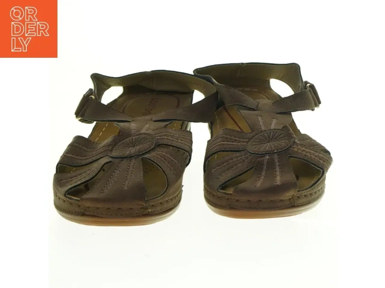 Billede 4 - Brune læder sandaler (str. 43)