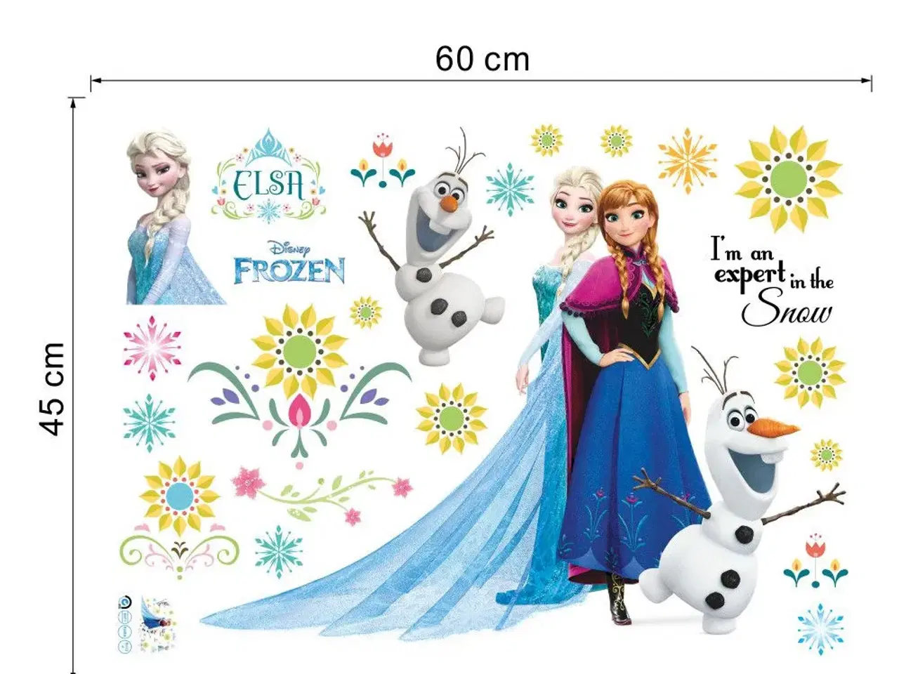 Billede 2 - Frost wallstickers wallsticker med Elsa og Anna Fr