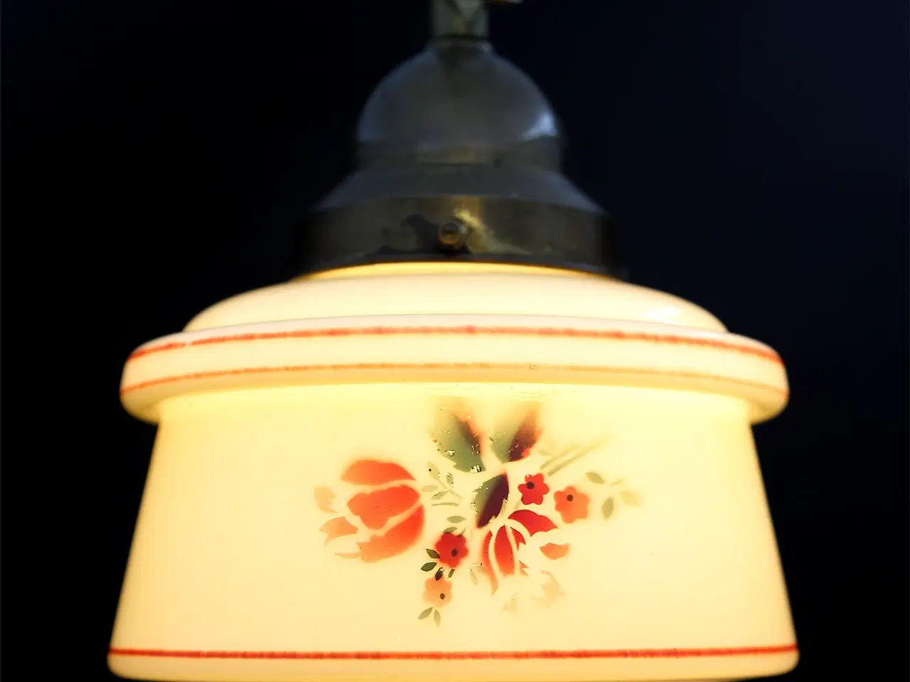 Billede 3 - Art Deco glaspendel ca. 1930–40, E27, renoveret