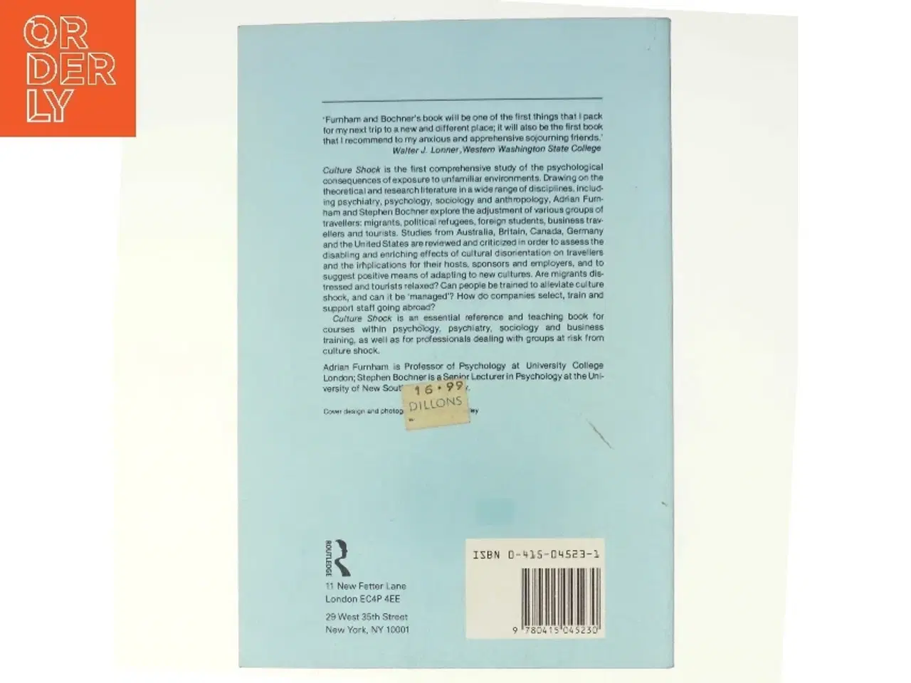 Billede 3 - Culture Shock af Adrian Furnham, Stephen Bochner (Bog)