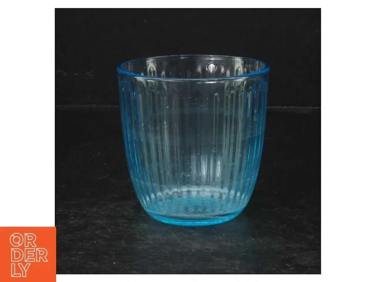 Billede 1 - Blåt drikkeglas (str. 9 cm)