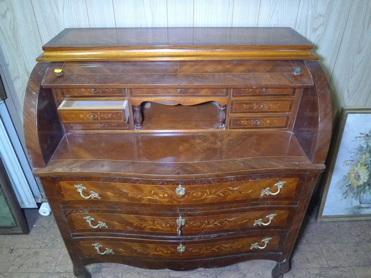 Billede 17 - 12 stk. møbler, sofa med ny stofrulle til ombetrækning