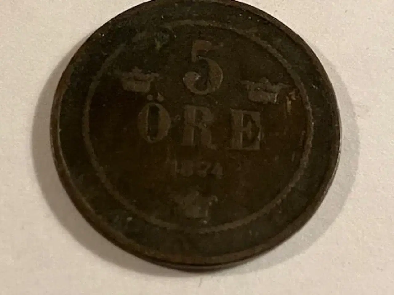 Billede 1 - 5 øre 1874 Sverige