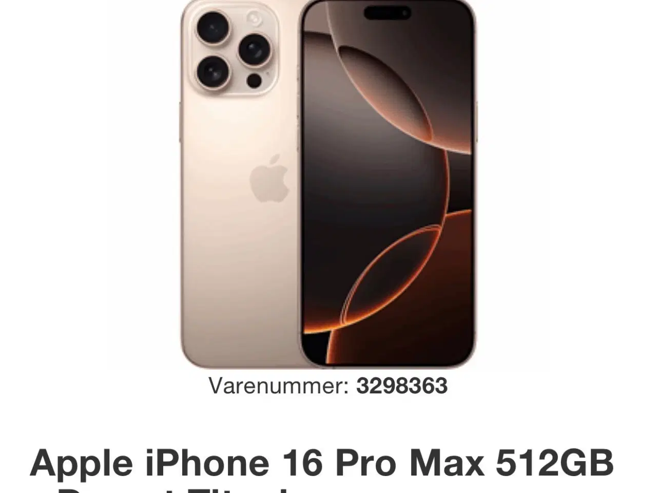 Billede 1 - iPhone 16 pro Max 