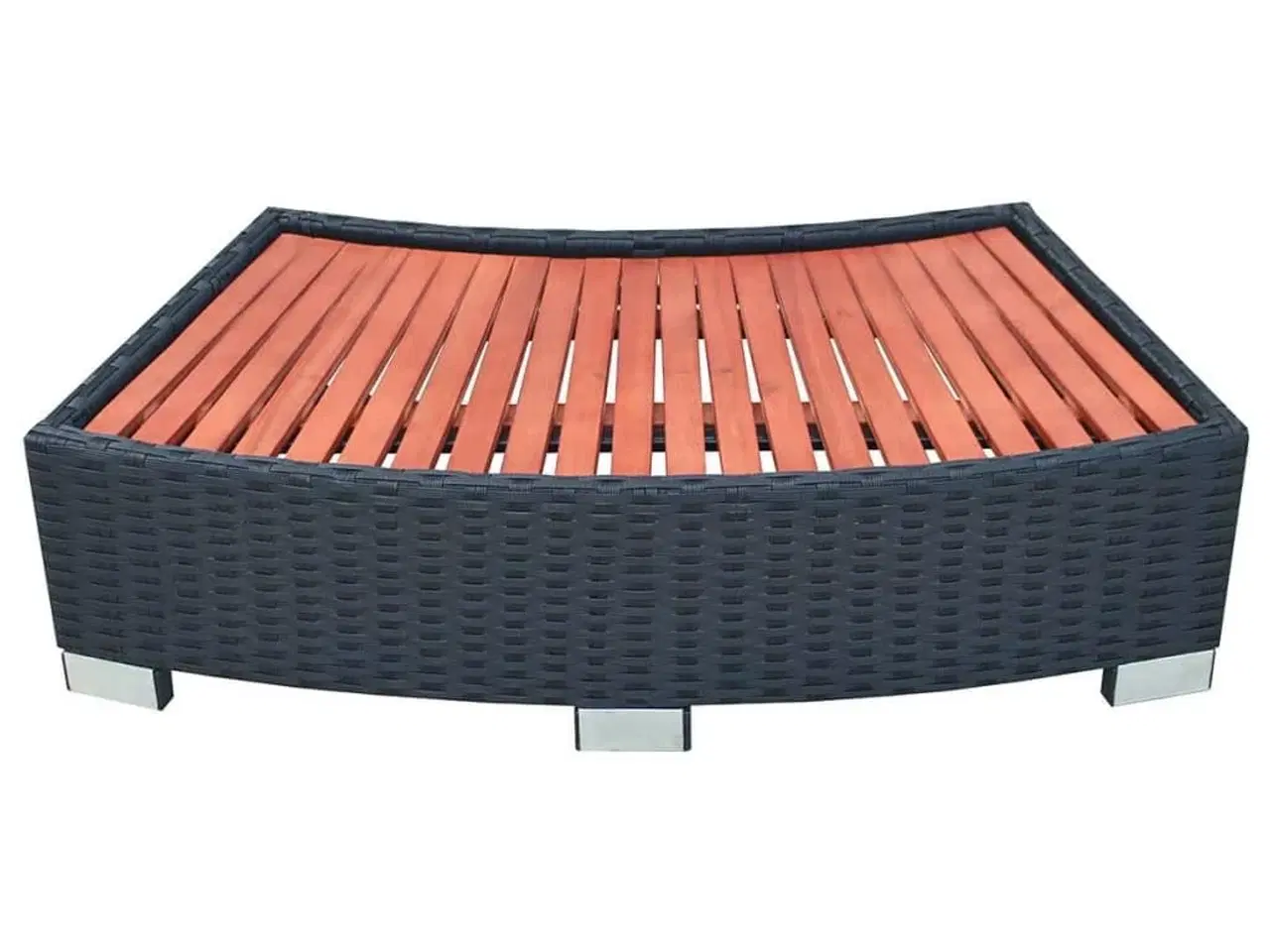 Billede 2 - Spatrin i polyrattan 92 x 45 x 25 cm sort
