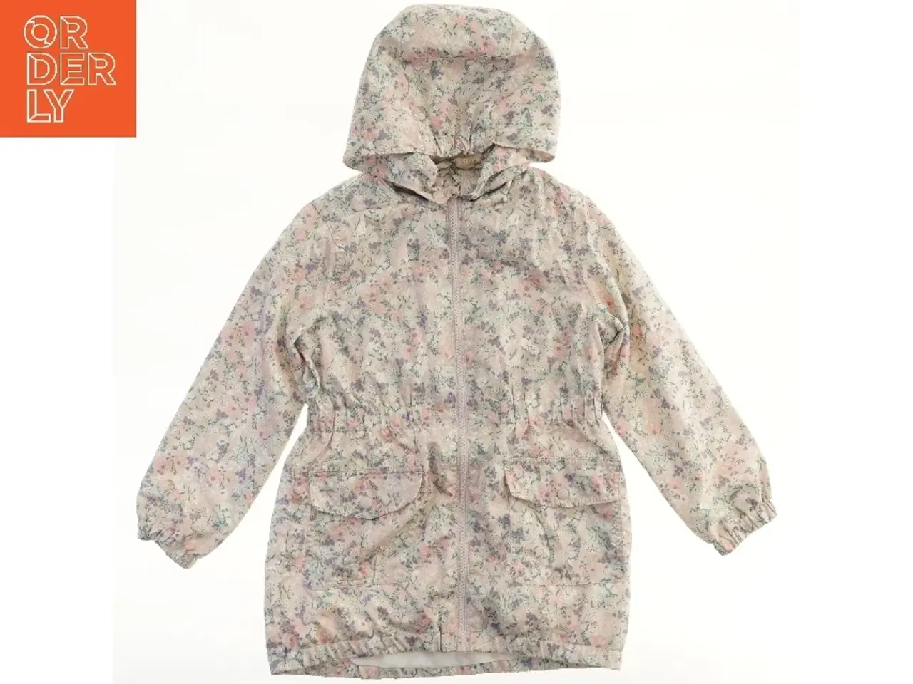 Billede 2 - Blomstret jakke med hætte fra Logg h&m (str. 122)