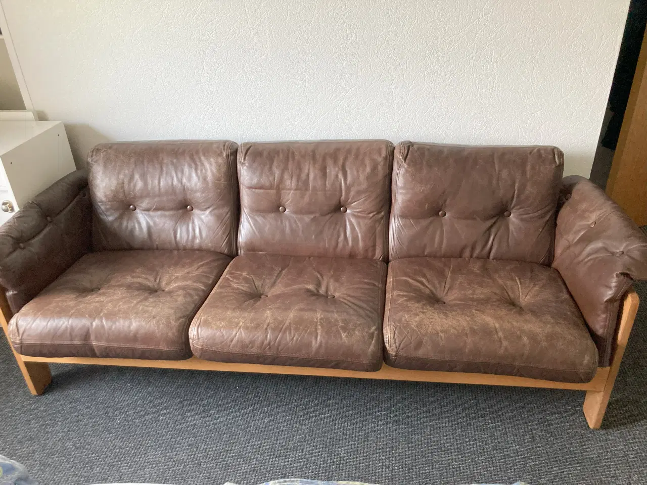Billede 3 - Eilersens 3 personer lædersofa i Eg