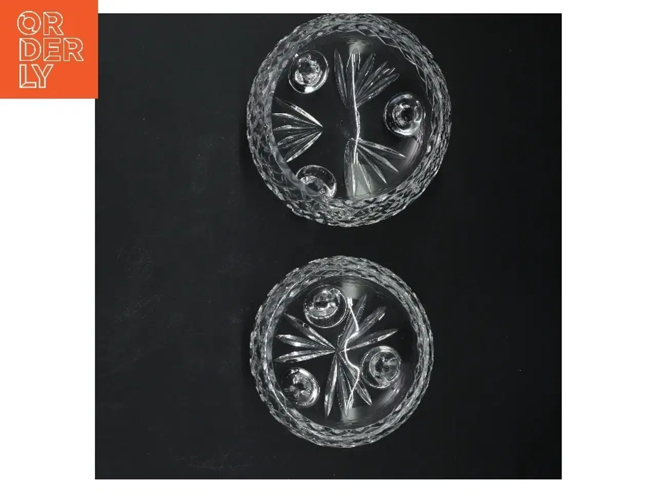 Billede 3 - Krystal skåle på ben (str. Ø 13 og 12 cm)