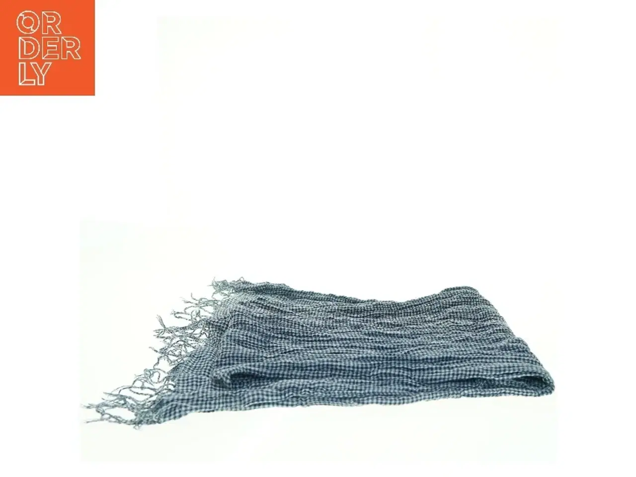 Billede 3 - Blåt og hvidt ternet tæppe (str. 155 x 70 cm)