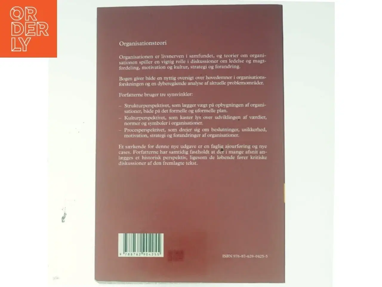 Billede 3 - Organisationsteori : struktur, kultur, processer af Egil Fivelsdal (Bog)