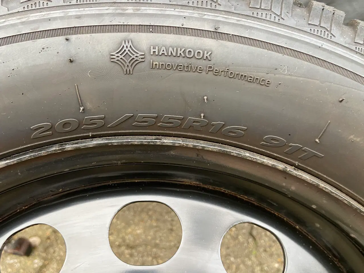 Billede 3 - Vinterdæk på stålfælge 205/55 R16 91 T 5 huls  