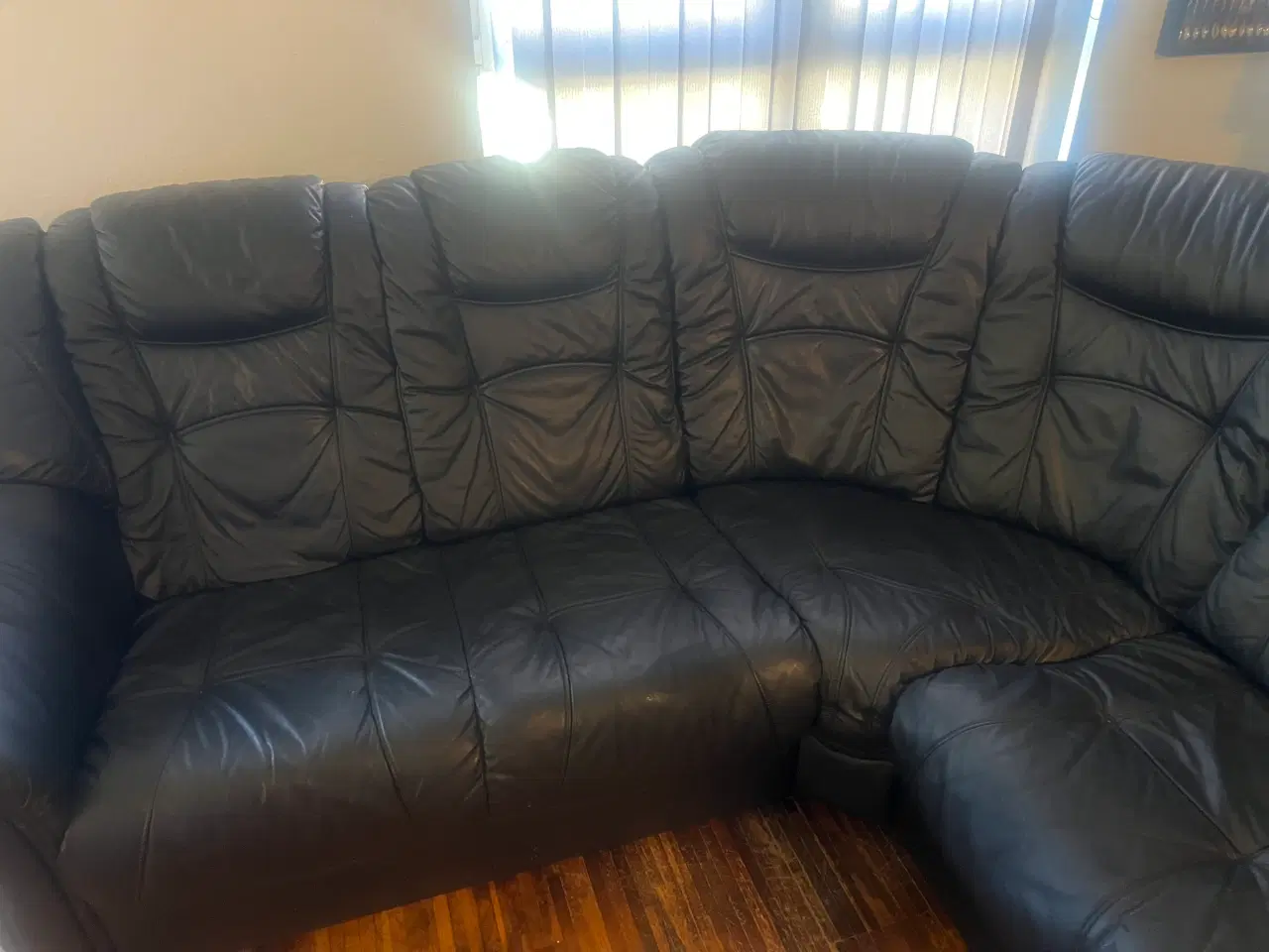 Billede 2 - Læder Hjørnesofa 