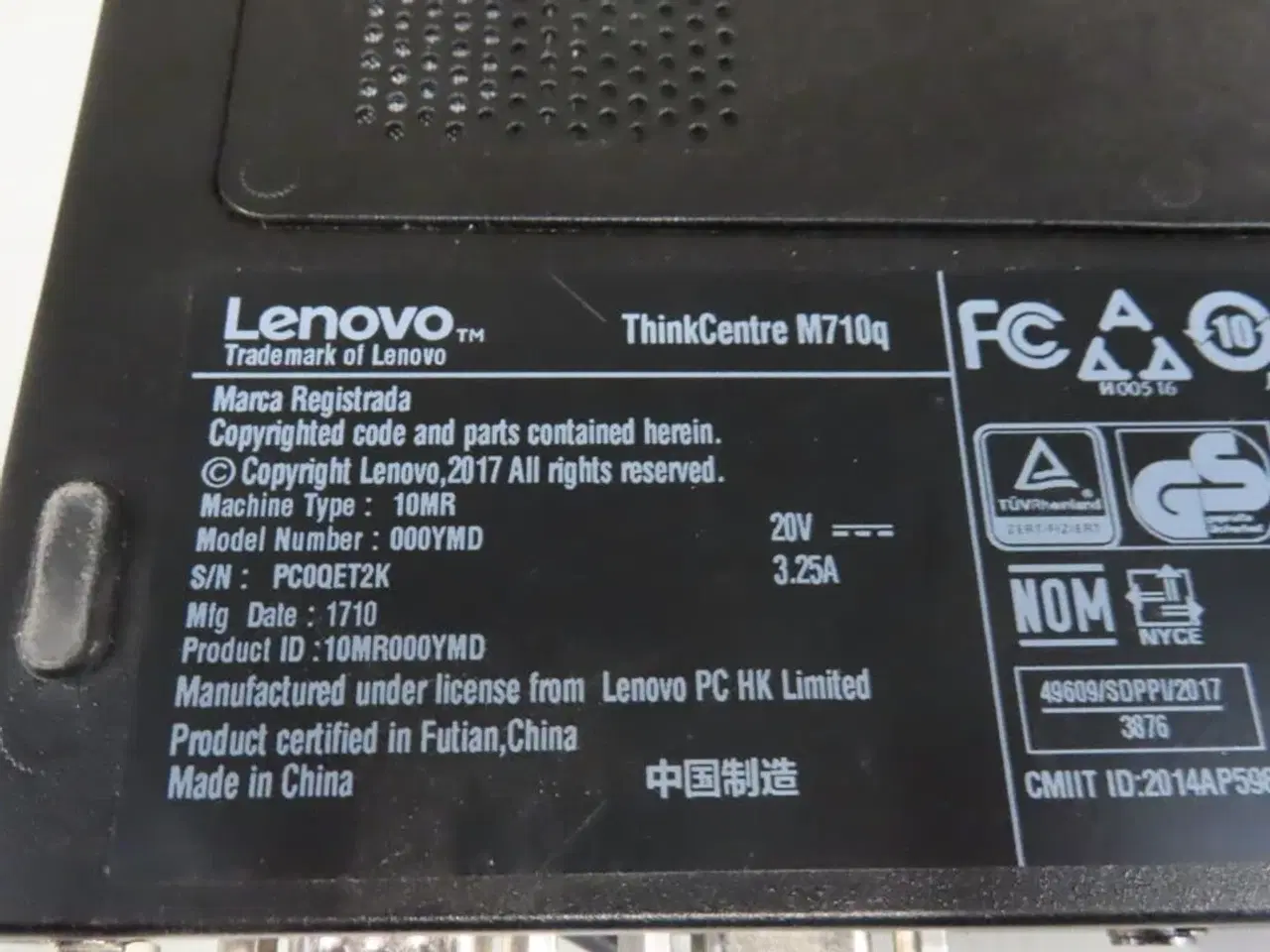 Billede 2 - Computer LENOVO THINKCENTRE M710q