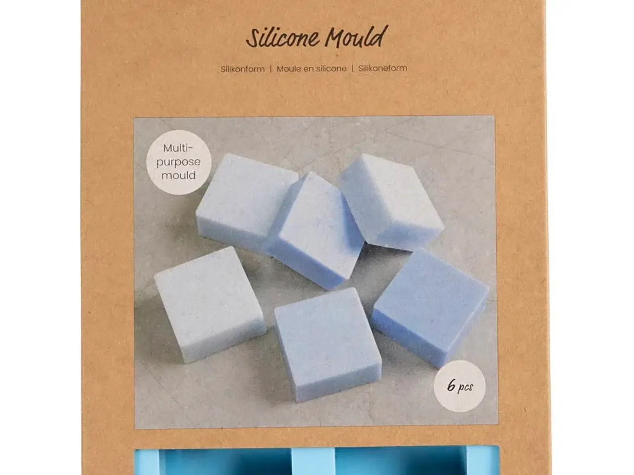 Billede 1 - Silikoneform, H: 2,5 cm, L: 5 cm, B: 5 cm, 60 ml, 1 stk.