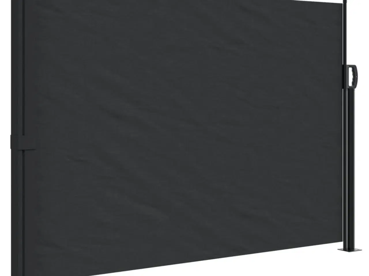 Billede 2 - Sammenrullelig sidemarkise 140x600 cm sort