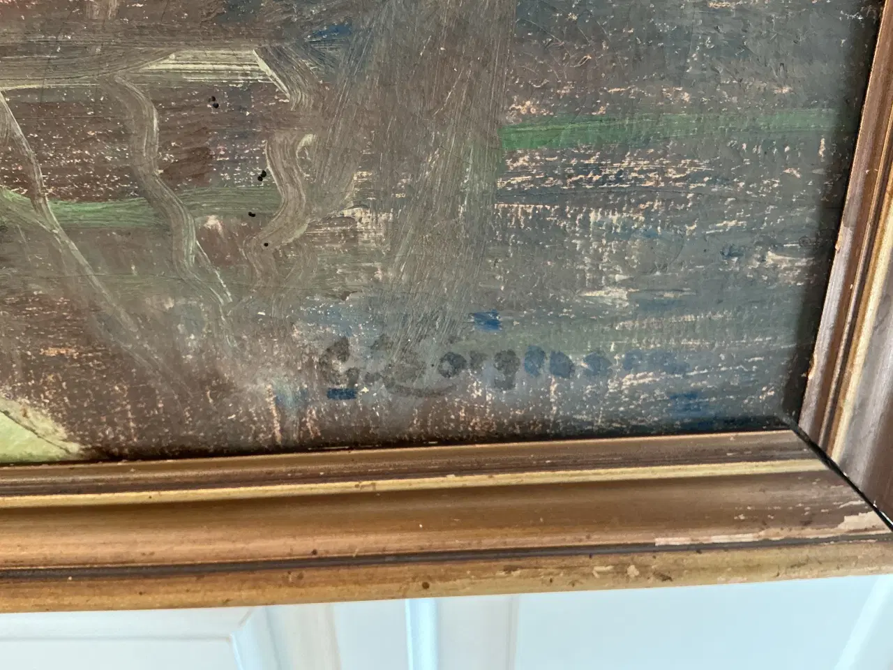 Billede 3 - Oliemaleri, naturmotiv af C Sørensen 75 x 100