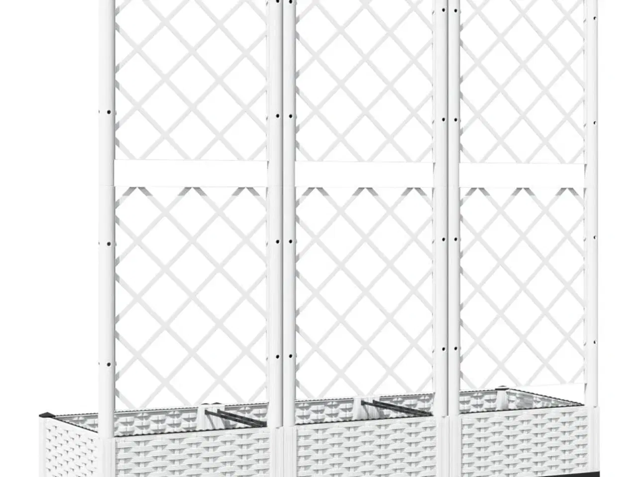 Billede 6 - Haveplantekasse med espalier hvid 120x40x121,5 cm PP