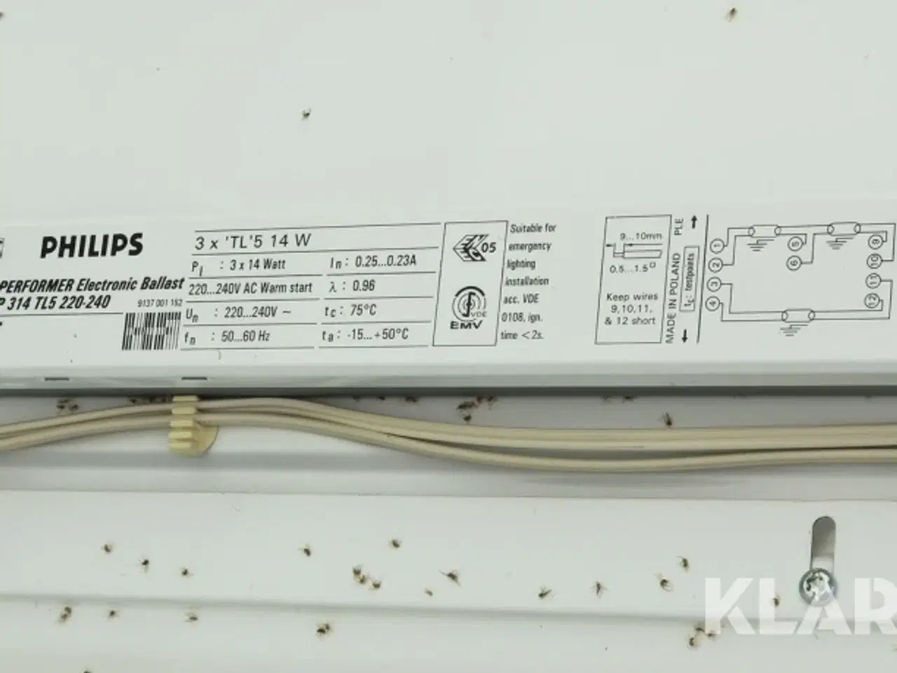 Billede 3 - Lysarmatur Philips 3 x 14 watt 50 styk