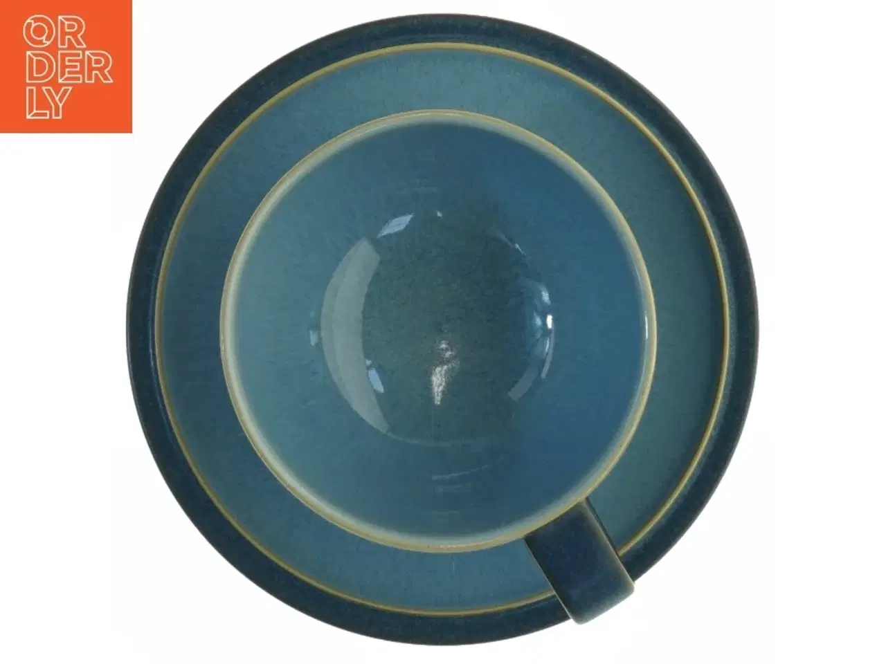 Billede 2 - Tekop med underkop fra Denby (str. Diameter 15,5 cm kop 10 cm h, 6 cm)