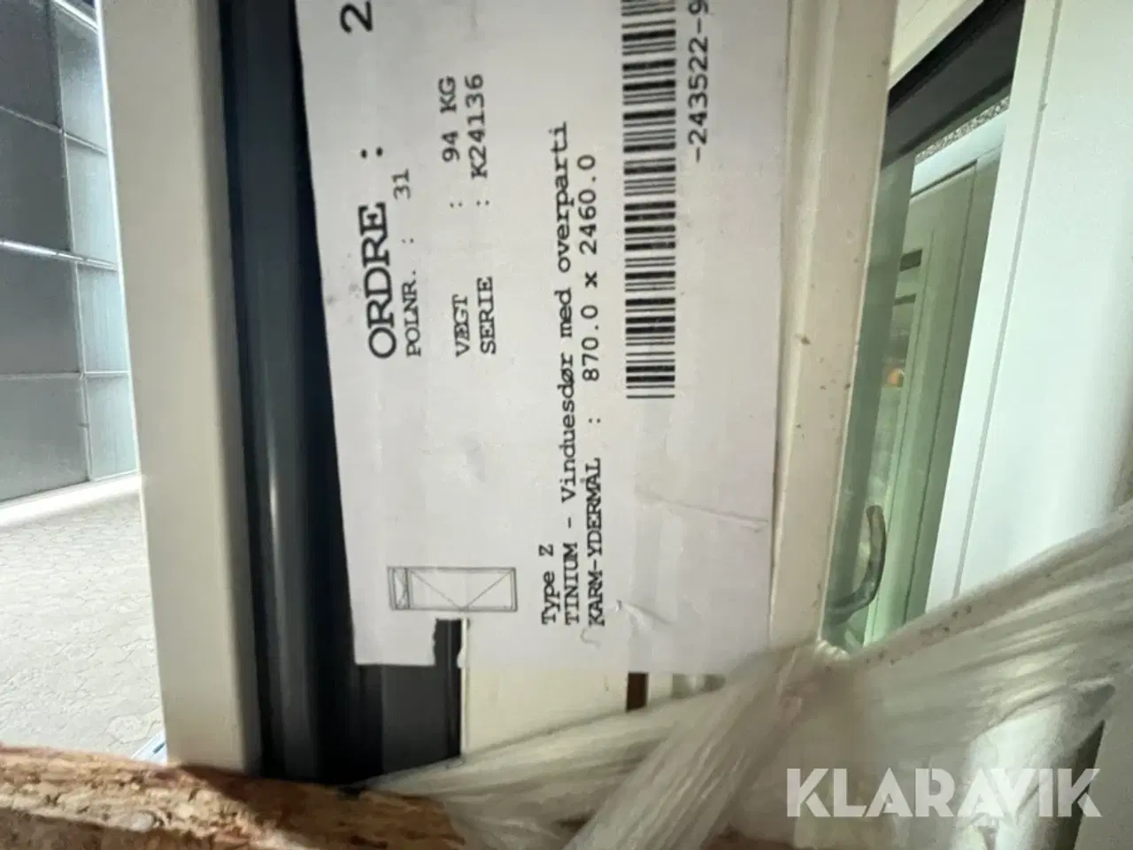 Billede 12 - Terrassedør med overparti STM 1 styk