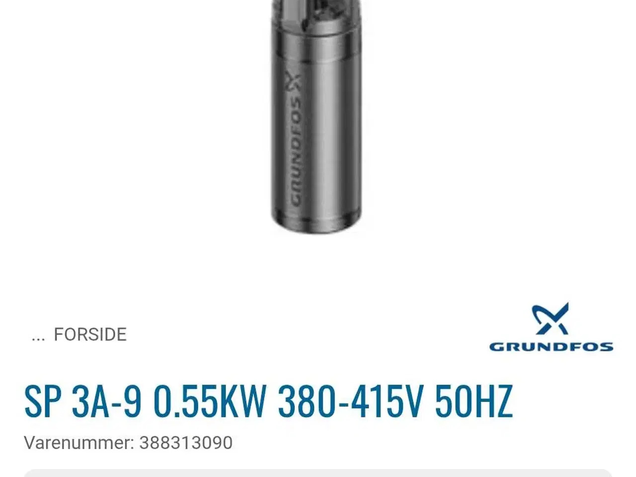 Billede 1 - Grundfos dykpumpe eget vandværk