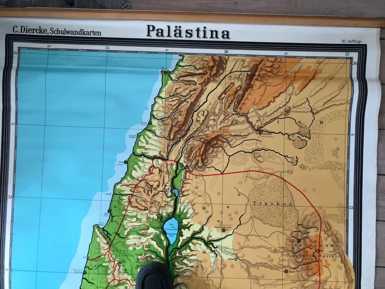 Billede 4 - Skolekort over Palestina 