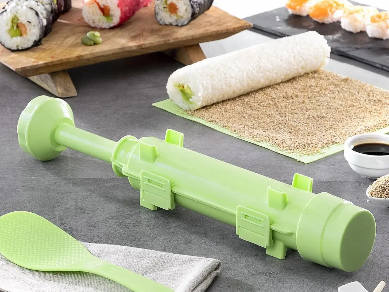 Billede 1 - Sushi sæt - Suzooka, 3 dele, grøn