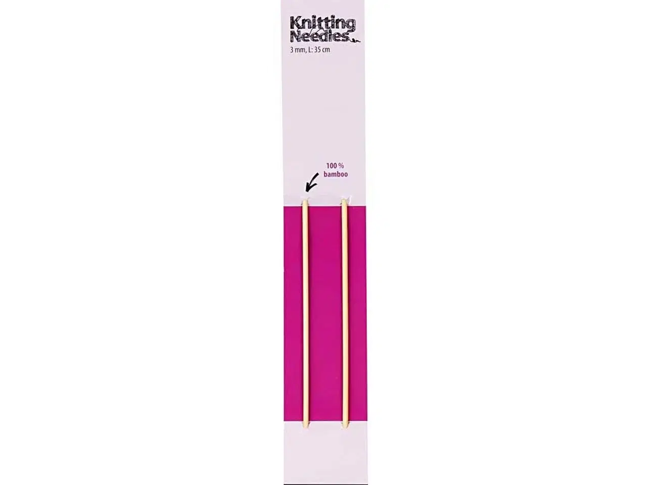 Billede 1 - Strikkepinde, L: 35 cm, str. 3 mm, 1 par