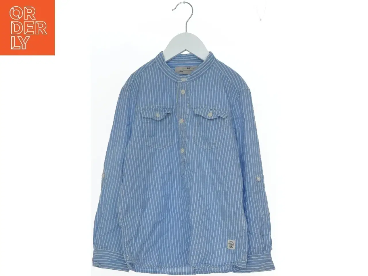 Billede 1 - Blåstribet skjorte fra Logg (str. 128)