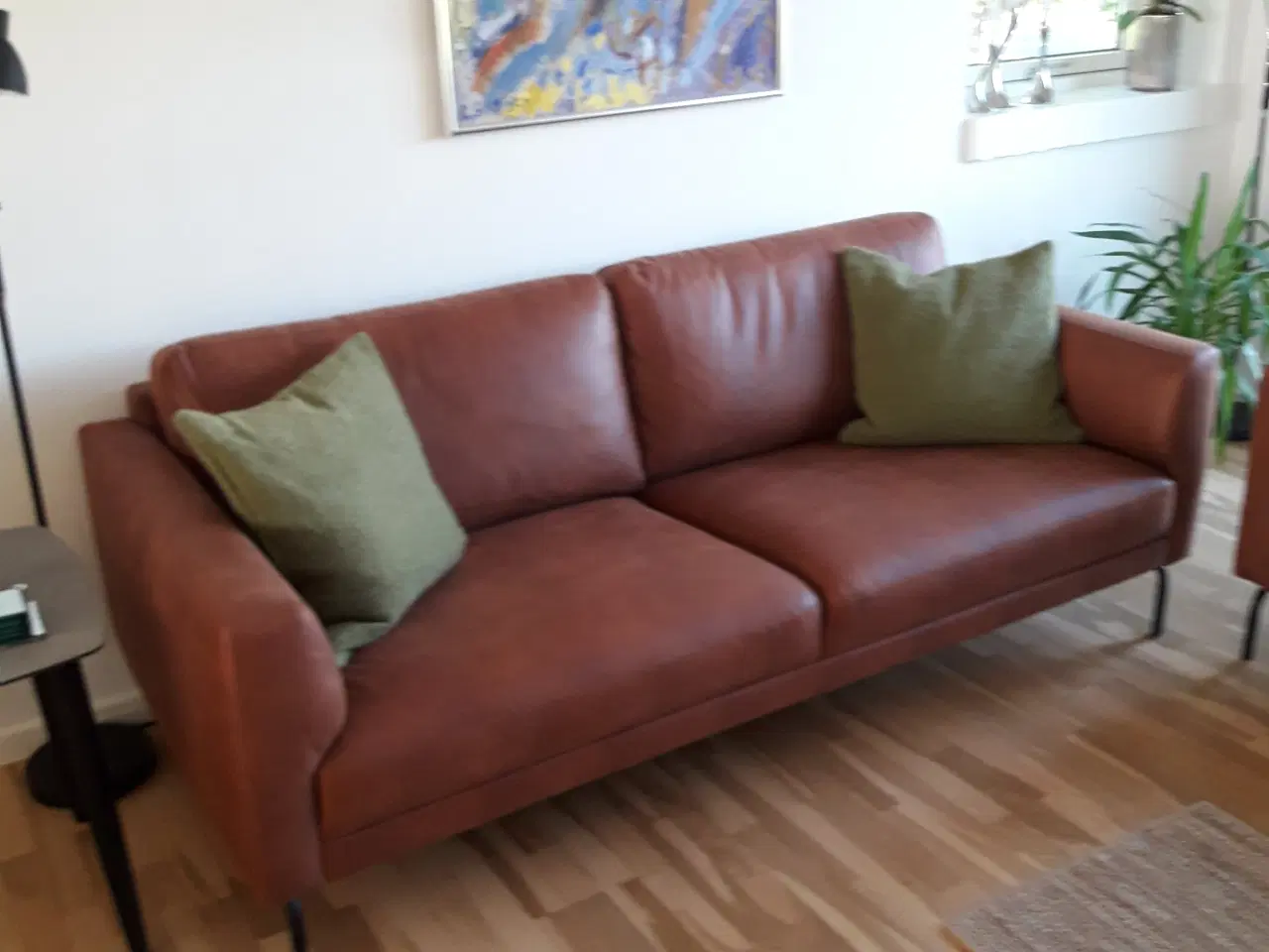 Billede 1 - Lædersofa, 3 pers i kentucky cognac
