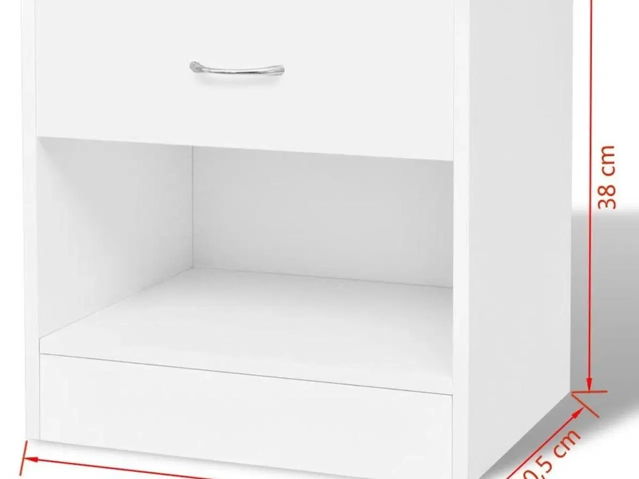 Billede 7 - Natbord med skuffe 2 stk. hvid