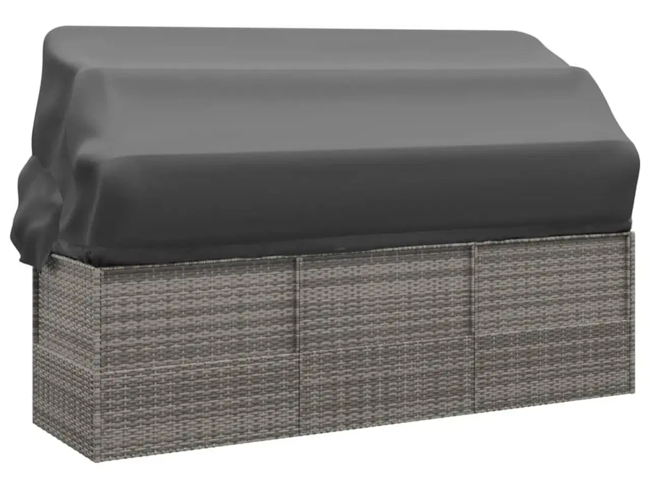 Billede 5 - Udendørs loungesofa med tag og hynder polyrattan Grøn