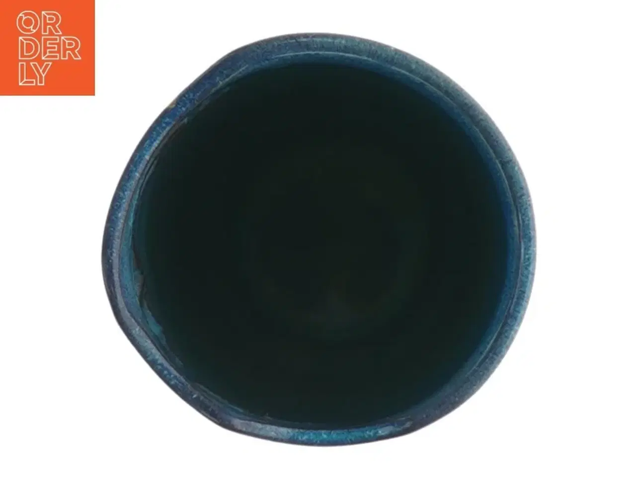 Billede 2 - Håndlavet Turkis Blå Keramisk vase (str. 19 x 7 cm)