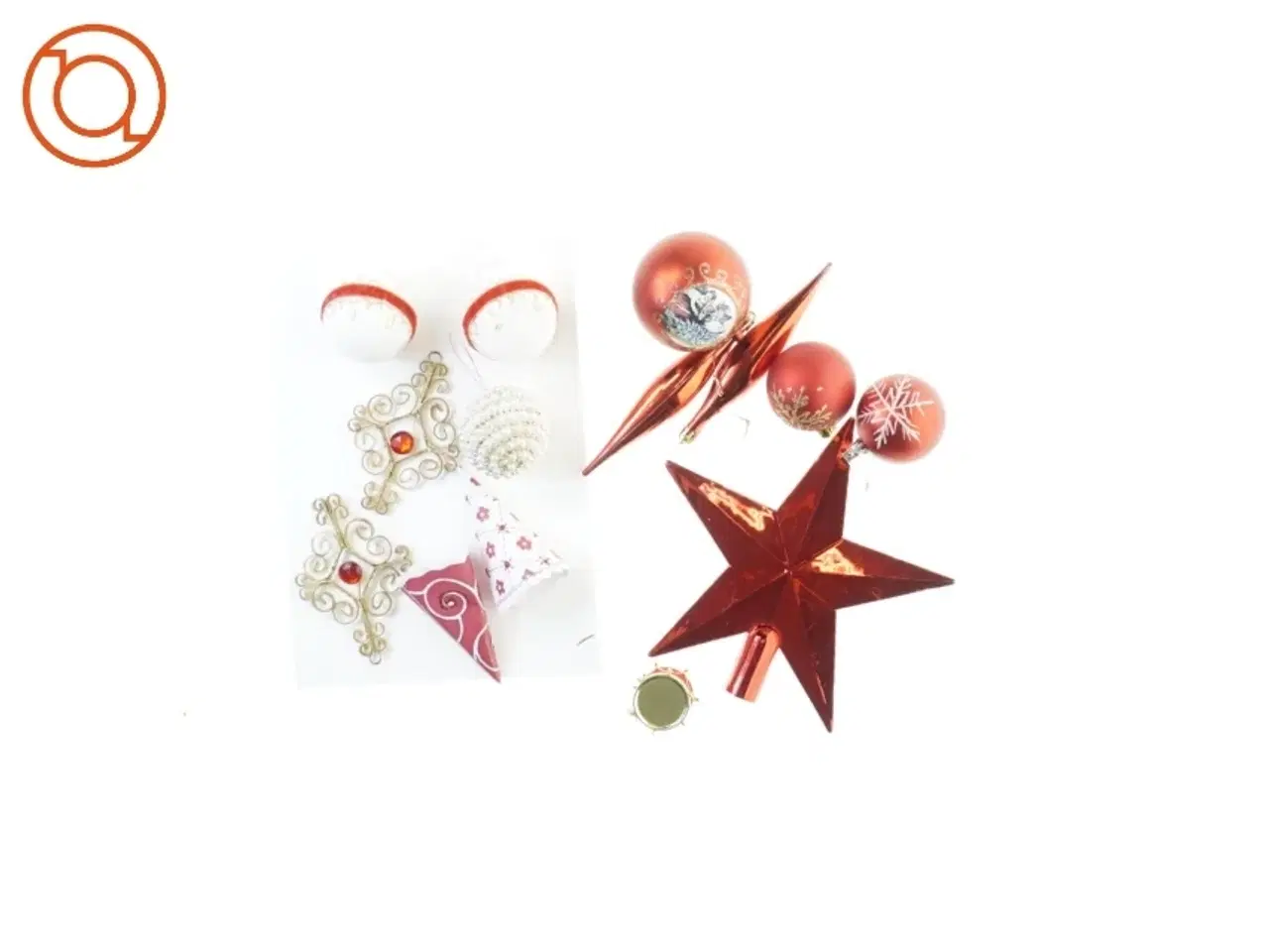 Billede 1 - Julepynt, 14 julekugler mm (str. 21 cm)